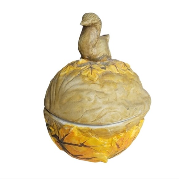 1998 vintage ceramic squarel nuts candy dish bowl - Picture 4 of 10